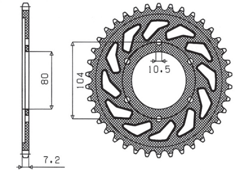Приводная звезда SUNSTAR 1-4347 41 (JTR 1489.41)