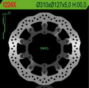 Тормозной диск NG передний KTM 450/525/560 SMR (310X127X5) (6X6,5MM) NG1224X