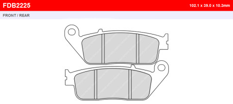 Тормозные колодки FERODO FDB2225AG