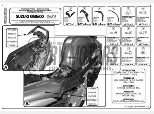 Крепления кофра KAPPA (с площадкой) Suzuki GSR-600 (06-11) KR116M