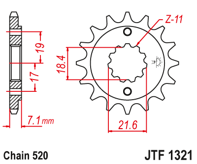 Привідна зірка JT JTF1321.13 (PBR 2067)