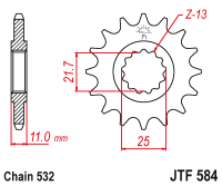 Приводная звезда JT JTF784.17 (PBR 442)