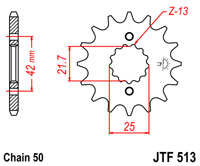 Приводная звезда JT JTF513.16