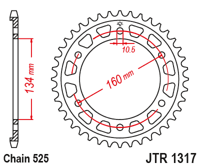 Привідна зірка JT JTR1317.43 (PBR 4405)