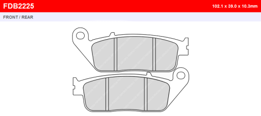 Гальмівні колодки FERODO FDB2225EF