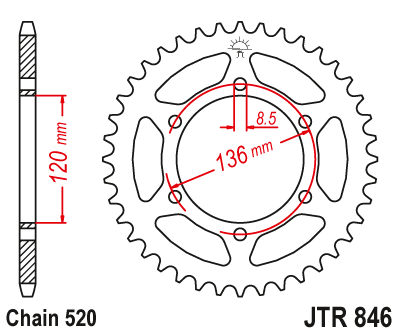 Привідна зірка JT JTR846.39 (PBR 859)