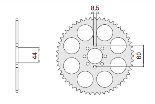 Приводная звезда YAMAHA DT 50R 99-02 (2078-52) CHT 446152K (JTR1832.52)
