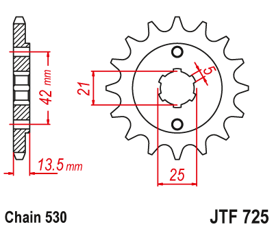 Привідна зірка JT JTF725.14 (PBR 725)
