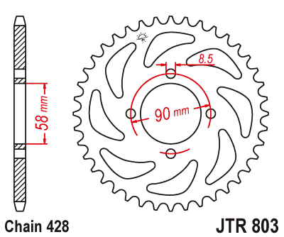 Привідна зірка JT JTR803.45 (PBR 4669)