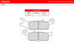 Тормозные колодки FERODO FDB2230SG = FDB2230SG PLUS