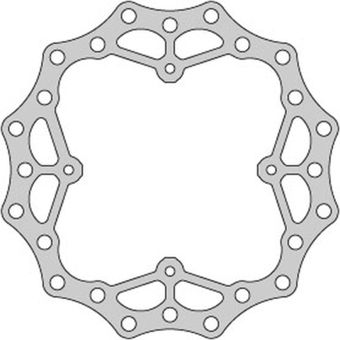 Тормозной диск задний  HONDA CR 125 '02-07, CRF 250 '04-'21, CRF 250 X '04-17, CRF 450 '02-21, WAVE ULTRA LIGHT (240X121X4MM) (4X6,5MM) (NG654X)   DELTA BRAKING ONL_DBD005D