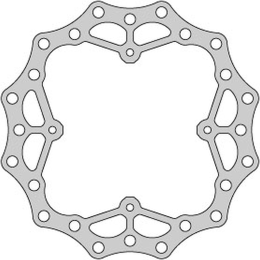 Тормозной диск задний HONDA CR 125 '02-07, CRF 250 '04-'21, CRF 250 X '04-17, CRF 450 '02-21, WAVE ULTRA LIGHT (240X121X4MM) (4X6,5MM) (NG654X) DELTA BRAKING ONL_DBD005D