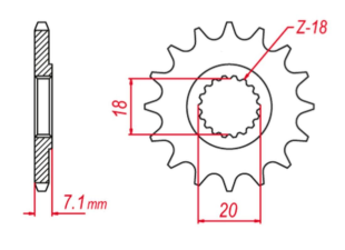 Приводная звезда SUZUKI RM 125 '92-'11, RMZ 250 '10-'12 (+1) GROSSKOPF 43214GR (JTF427.14)