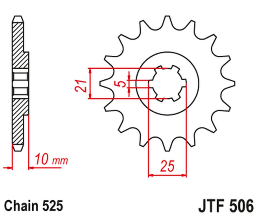 Приводная звезда KAWASAKI S1 250 '73-75' KH 250 '75-82' JT JTF506.14