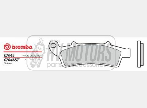 Тормозные колодки BREMBO BRM 07045