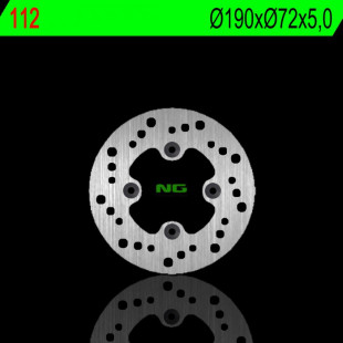 Тормозной диск NG передний HONDA HELIX 250 '95-'99 (190X72X5MM) NG112