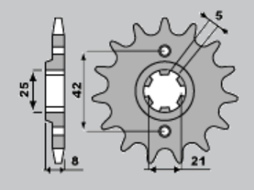 Приводная звезда YAMAHA XT 600 '83-'86 (-1) JR 57514JR (JTF575.14)
