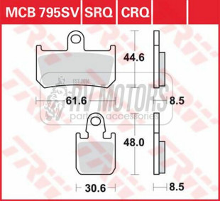 Тормозные колодки TRW LUCAS MCB795SV