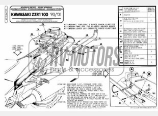 Крепления кофра KAPPA (без площадки) Kawasaki ZZR 1100 (93-01) K4220