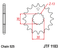 Приводная звезда JT JTF1183.17 (PBR 2130)