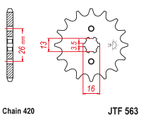 Приводная звезда JT JTF563.10 (PBR 415)