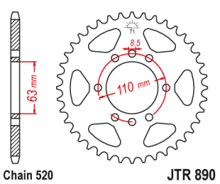 Приводная звезда JT JTR890.45 (PBR 4675)