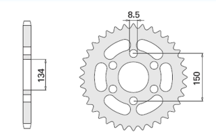 Приводная звезда KAWASAKI KMX 125 86-03 (-2) (463-46) CHT 46346K (JTR.463.46)