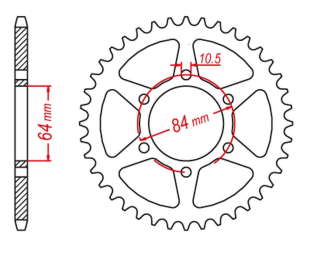 Приводная звезда SUZUKI GSX 400 '81-85, GS 400LT '81 JR 81443JRS