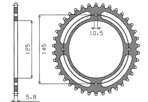 Привідна зірка SUNSTAR 1-3538 46 (JTR 857.46)