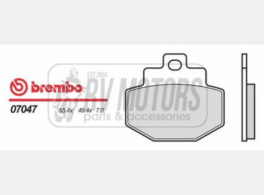 Гальмівні колодки BREMBO BRM 07047