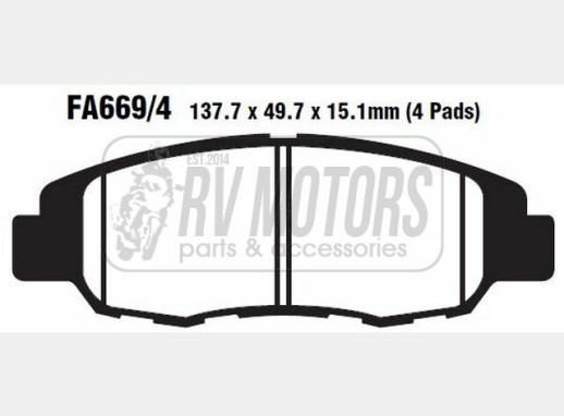 Гальмівні колодки EBC FA669/4