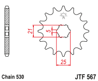 Приводная звезда JT JTF567.17 (PBR 567)