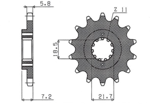 Приводная звезда SUNSTAR 36113 (JTF1321.13)