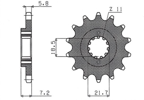 Приводная звезда SUNSTAR 36113 (JTF1321.13)