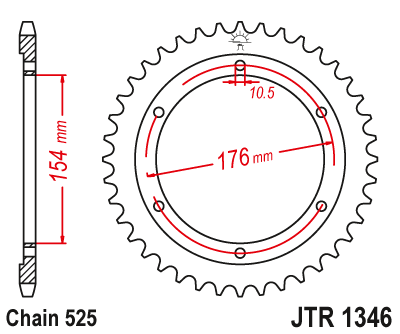 Привідна зірка JT JTR1346.43 (PBR 4679)