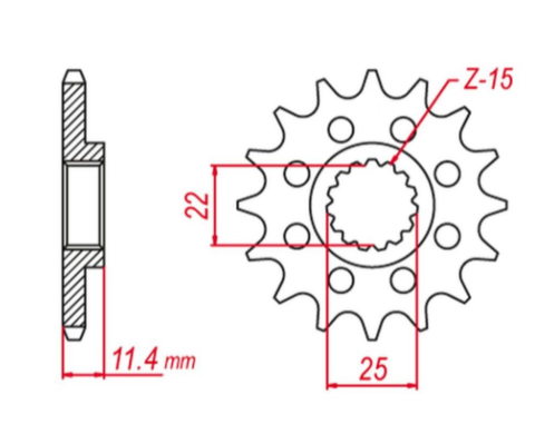 Приводная звезда KTM LC4 400/600/620/640/690 GROSSKOPF 125214G (JTF1902.14)