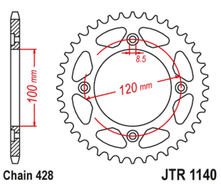 Приводная звезда BETA 125 RR/RE '08-20' JT JTR1140.63