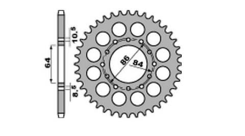 Приводная звезда SUZUKI GT 380, GS 400 '77-78, GS 450 '84-87 JR 81442JRS