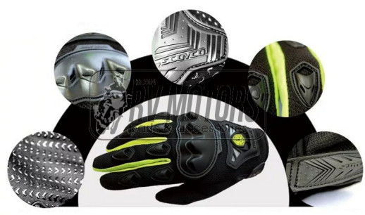 Рукавички SCOYCO MC-29 чорний/салатовий