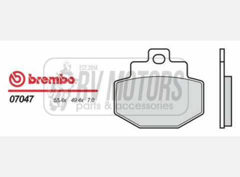 Тормозные колодки BREMBO BRM 07047XS