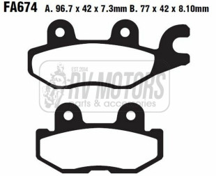 Тормозные колодки EBC FA674R
