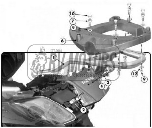 Крепления кофра KAPPA (с площадкой) Monokey Yamaha X-Max 125-250 (05-09) KR355
