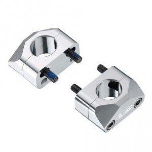 Проставки руля 20MM  (низ-22.2 MM, верх-28.6 MM) цвет серебро ACCEL BM-34SV