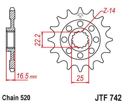 Привідна зірка JT JTF742.15 (PBR 2171)