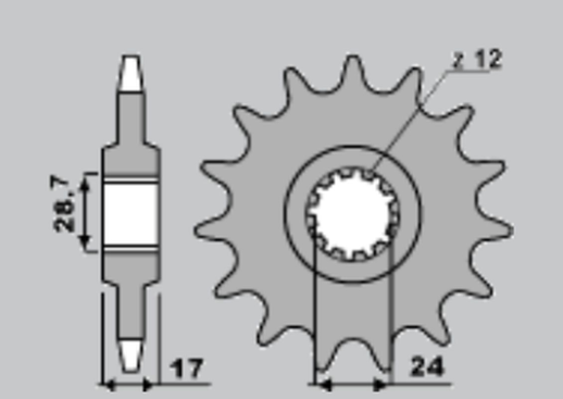 Приводная звезда HONDA CB 600 HORNET '98-'06, CBF 600 '04-'07 CHT 207315K (JTF1371.15)