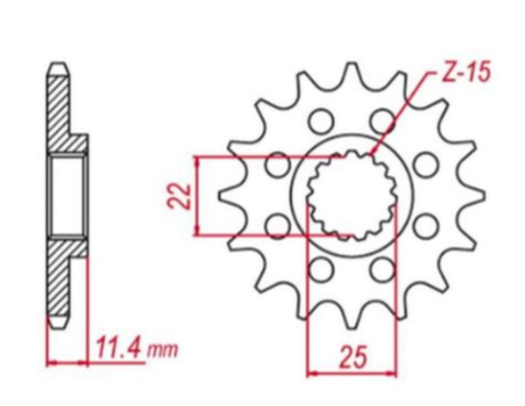 Приводная звезда KTM LC4 400/600/620/640/690 GROSSKOPF 125216G (JTF1902.16)