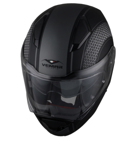 Шлем модуляр Vemar Sharki Hive Black. Размер M.