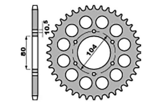 Приводная звезда KAWASAKI Z 750 C 80-87, GPZ 1100 81-85 JR 50132JRS