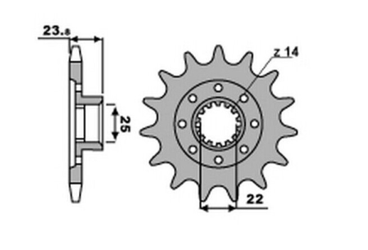 Приводная звезда MV AGUSTA BRUTALE 800, AGUSTA F3 GROSSKOPF 225315G