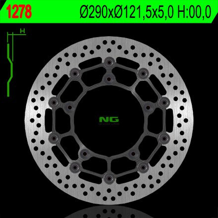 Гальмівний диск передній NG SUZUKI SFV 650 GLADIUS /ABS &#39;09-&#39;13, SV 650 /S &#39;07-&#39;10 (290X121,5X5) NG1278